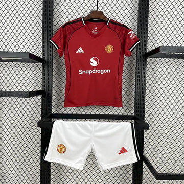 Manchester United Home Kit 25-26 Kids